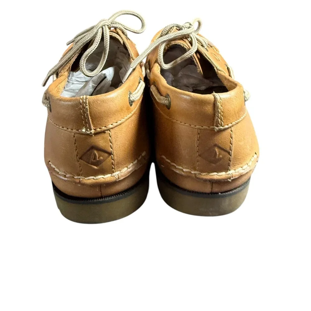 Sperry Top-Sider Authentic Original Tan Leather Boat Shoes Mens 10.5 M